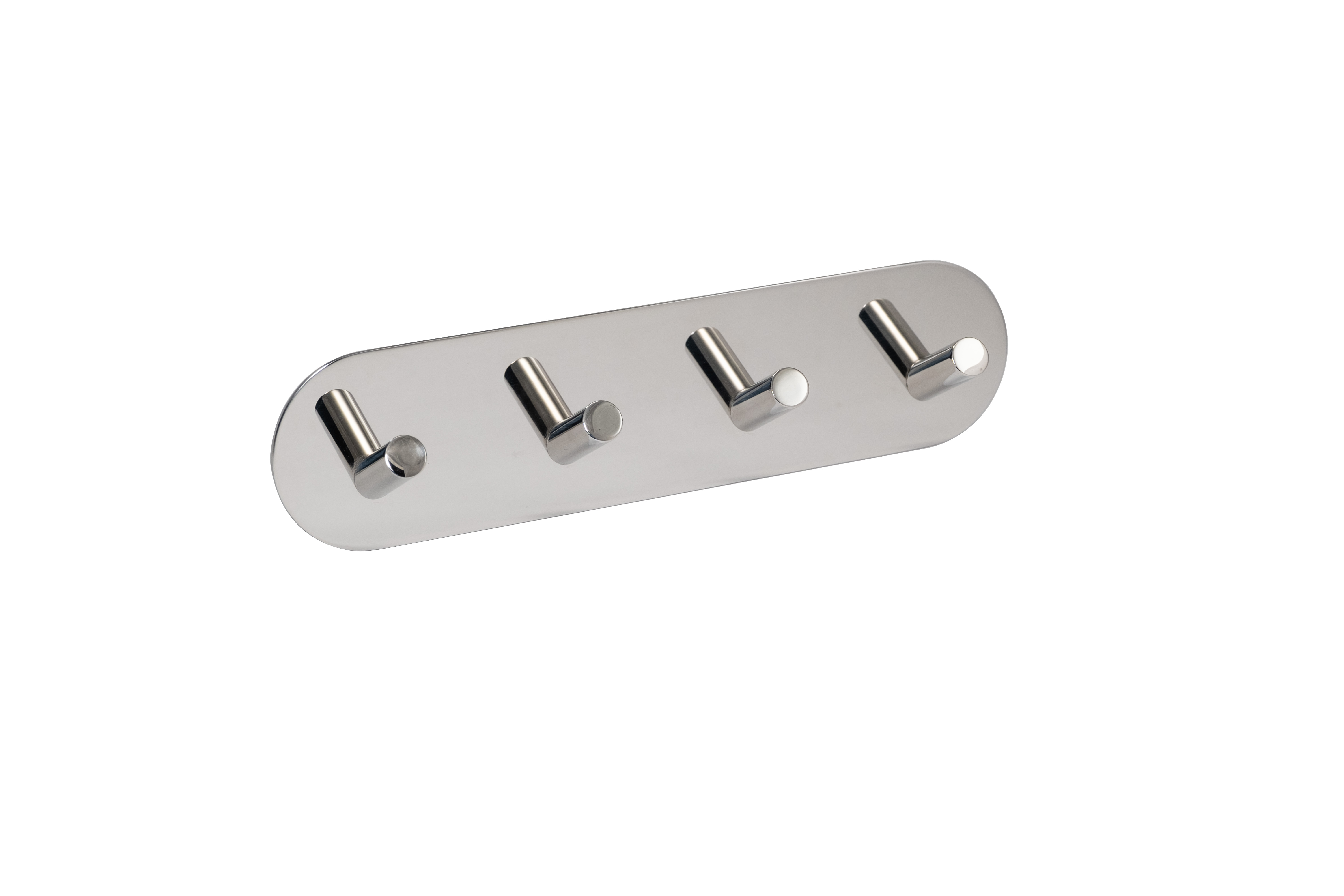 Eclipse 4-Hook Angled Coat Hook Rail Satin Stainless Steel 191 X 48mm ...